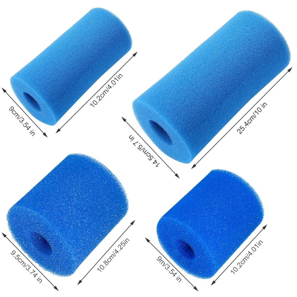 

Intex Type H/S1/A Filter Sponge Fit Washable Reusable Swimming Pool Filter Foam Sponge Filter Sponges Accessories