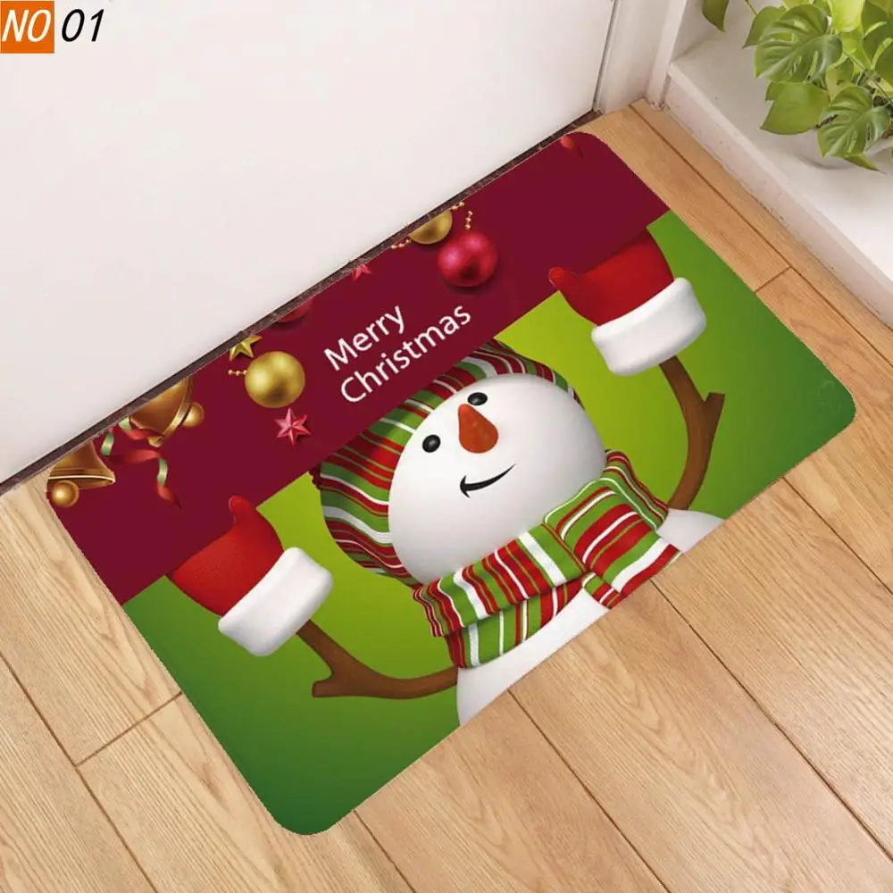 Противоскользящий коврик OIMG для ванной комнаты с 3D принтом Рождественский