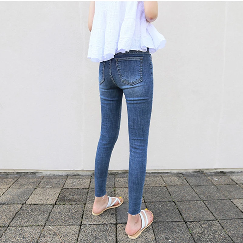 

Small Size Denim Pants Korean Style Woman High Waist Mom Jeans Black Women Ladies Clothing Jeans Ropa Mujer Streetwear Pencil