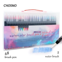 72 colors watercolor brush pens art marker for drawing coloring books manga calligraphy school supplies stationery
