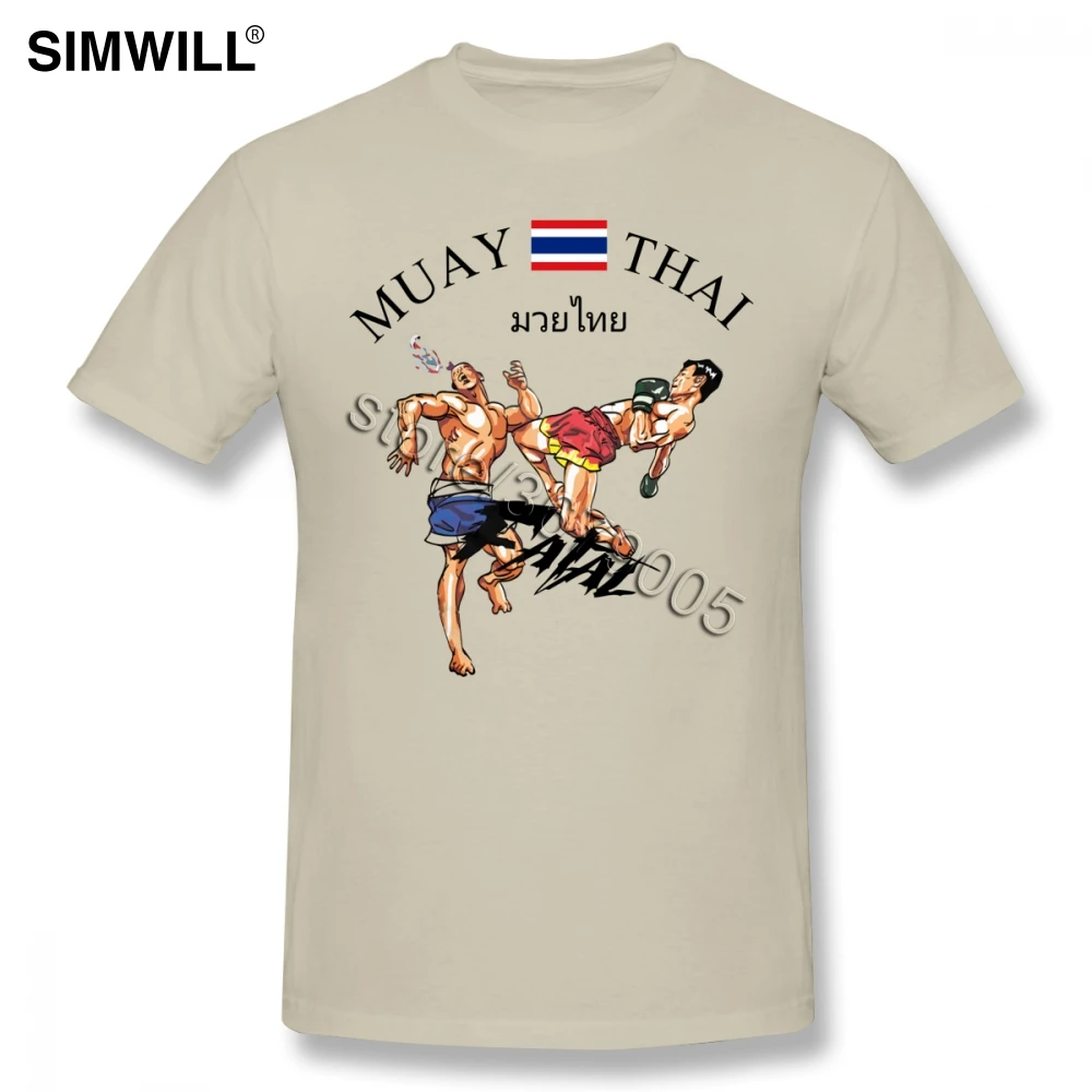 

Original Muay Thai T Shirt Men 80s Style Tee Shirts Men Martial Arts T Shirt Round Neck Brand Merchandise Plus Size Boyfriend