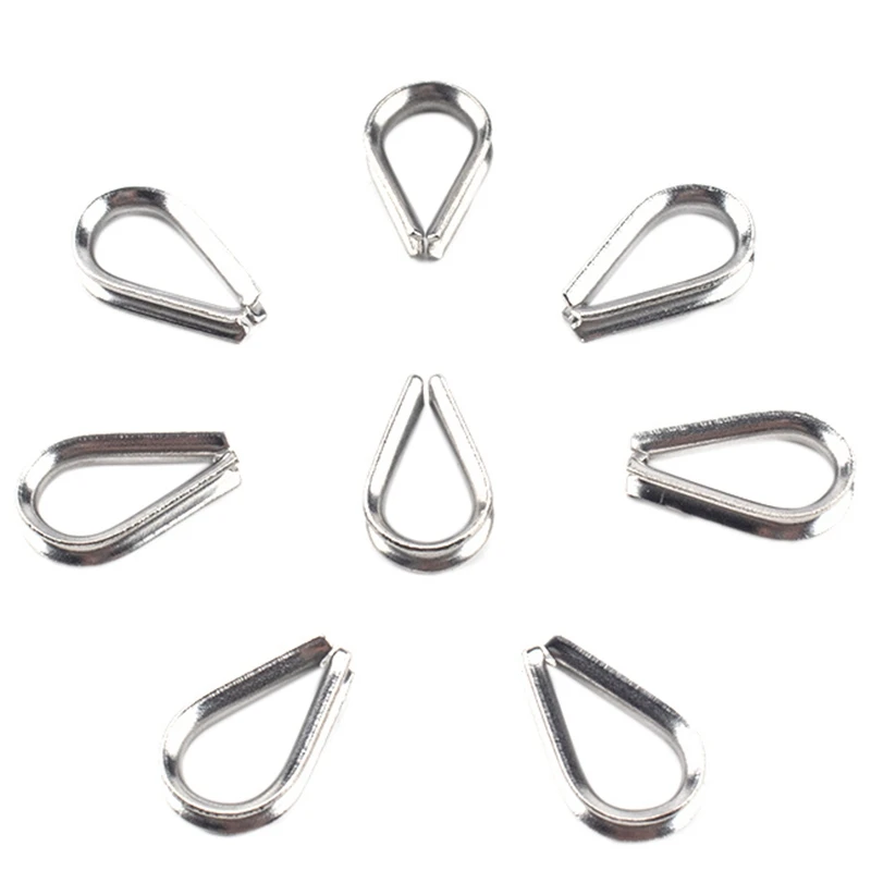 

100 Pieces Cable Thimbles Wire Rope Thimbles M1.5 304 Stainless Steel Thimble Diameter Wire Rope Cable Thimbles Rigging