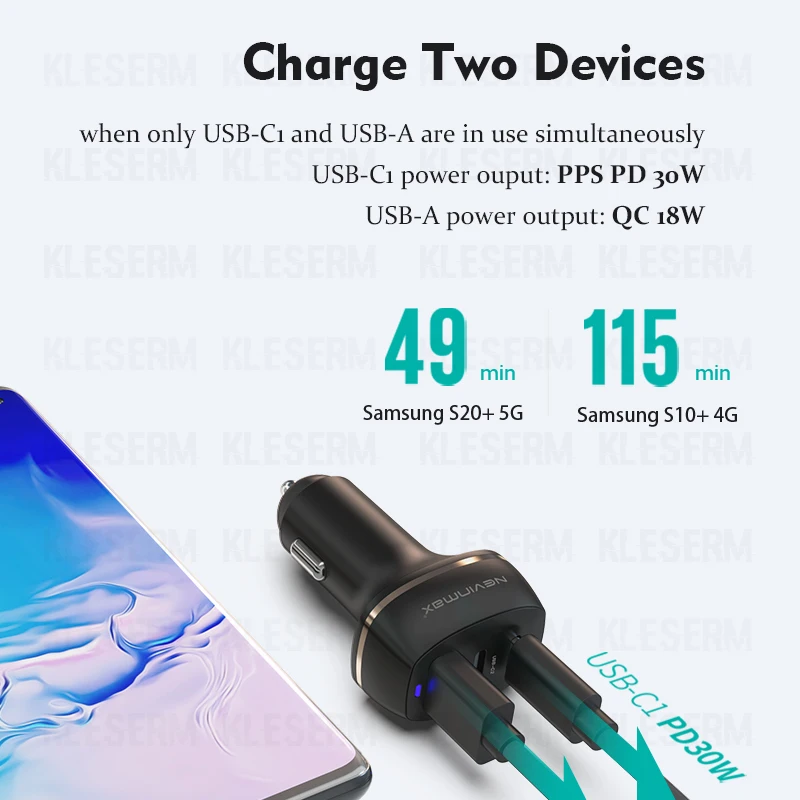 48w pd car charger for iphone 13 12 11 pro max ipad 30w fast charging type c pps car pd charger for samsung s21 s20 note20 ultra free global shipping
