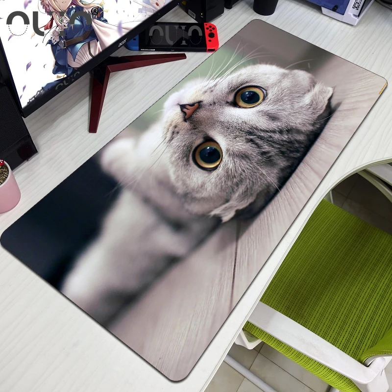 

XXL Mouse Pad Cat Gaming Anti-Slip Laptop PC Mice Pad Mat Lion Mousepad Rubber Cute Desk Keyboard Mouse Mat Computer Accessories
