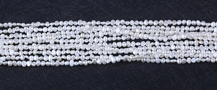 

APDGG Wholesale 5Strands Baroque 4-5mm Beads Pearls Freshwater Real Pearl Strand Beads women lady jewelry DIY