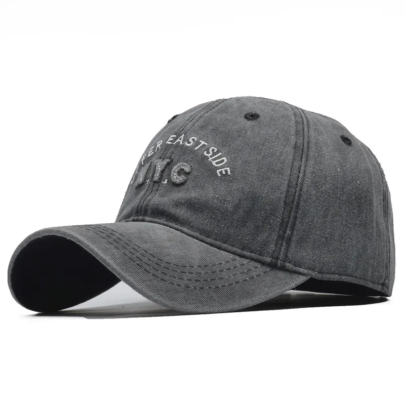 [NORTHWOOD] Мода Nyc Письмо Бейсболка Женщины Мужчины Snapback Шляпы Кости Хип-Хоп Шапки Водителя грузовика Хлопок Gorra Dad Hat - Цвет: Черный