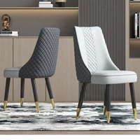 light luxury dining chairs nordic italian elegant leather chair home solid wood leg back stool hotel restaurant modern chair ins