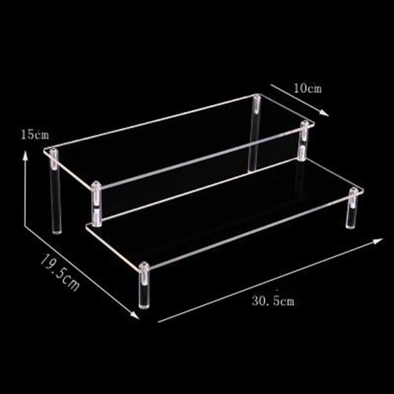 30.5*10cm Acrylic Display Stand Detachable Ladder Shelf Rack For escalera estanterías jug Toys Cosmetics Party Jewelry Organizer | Дом и сад