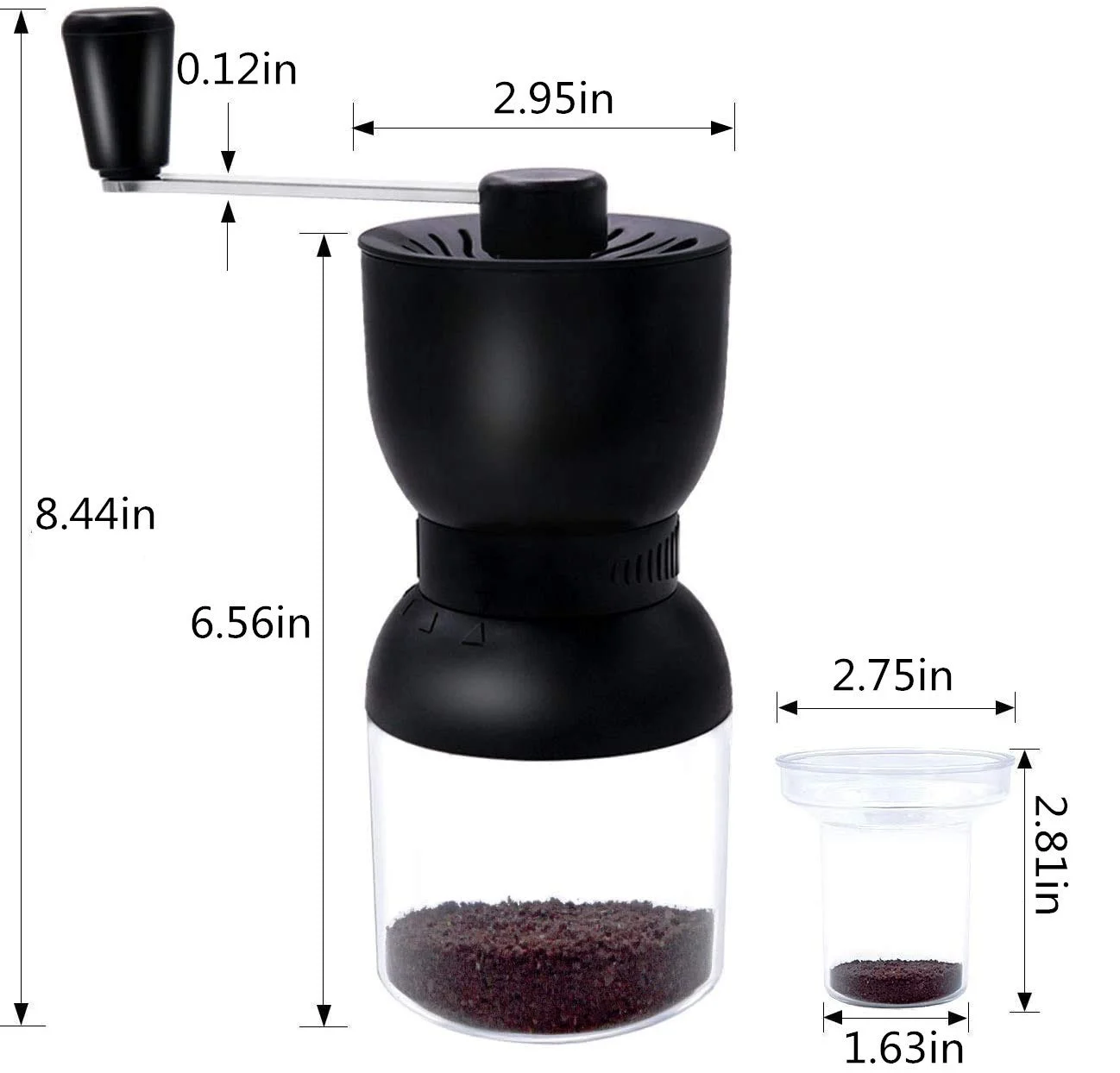 

4-speed Adjustment Coffee Grinder Mini Stainless Steel Hand Manual Handmade Coffee Bean Burr Grinders Mill Kitchen Tool Grinders