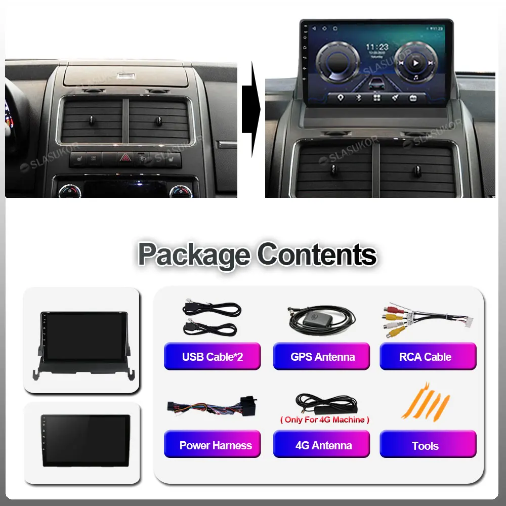 Автомобильный радиоприемник 9 дюймов Android 10 4 Гб + 64 ГБ для DODGE Journey 2009 2010 2011 2012