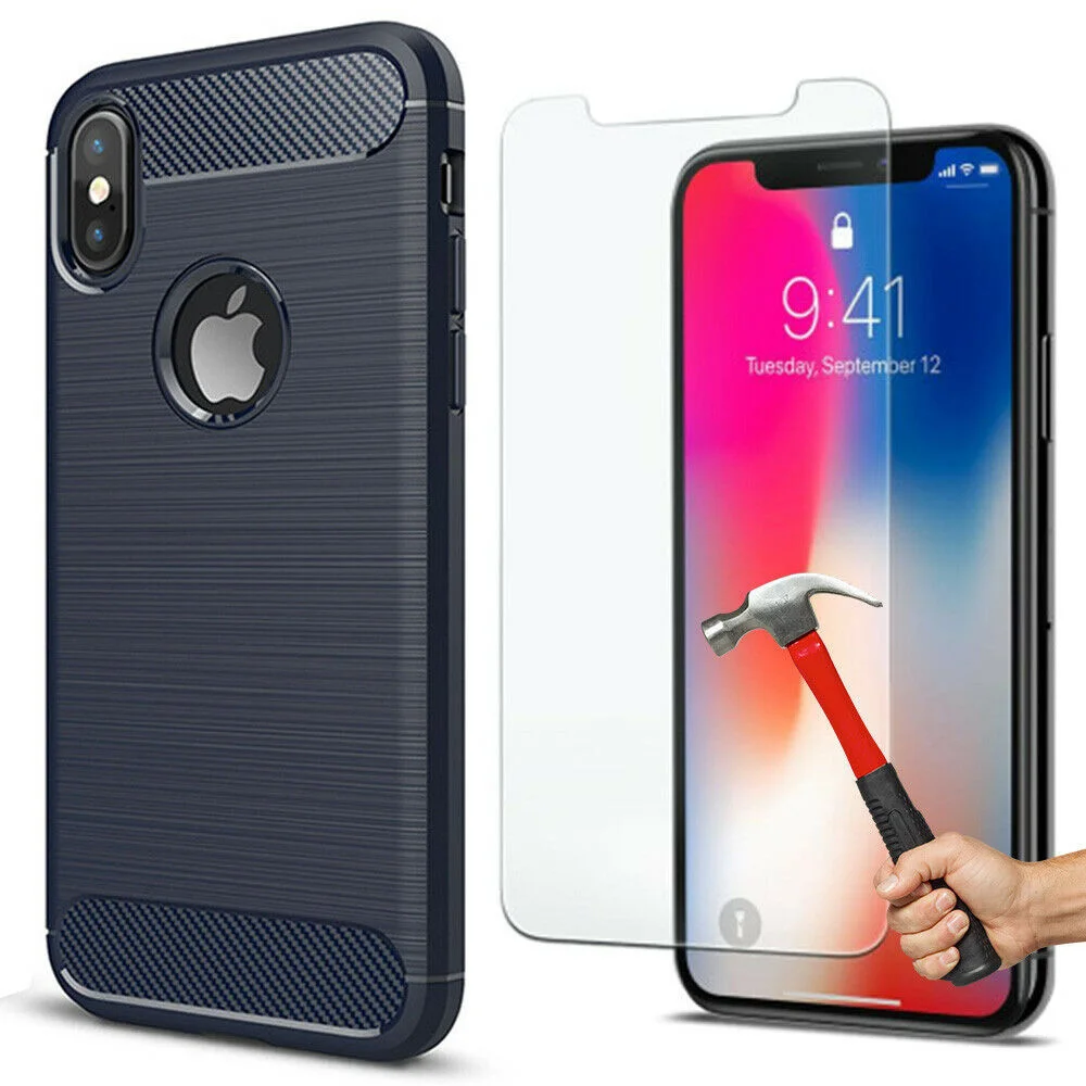 

Coque For iPhone XS/MAX/XR 6/6S/7/8/11/12 Pro + Film Verre Trempé écran Protection