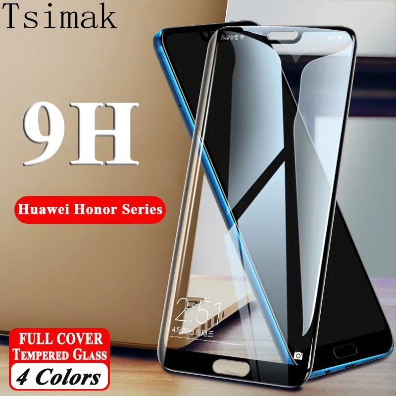 Закаленное стекло для huawei Honor 8 9 Lite 10 7X 7A 6C 7C Pro V9 Play V10 защита экрана полное покрытие Enjoy 7s P умная стеклянная пленка