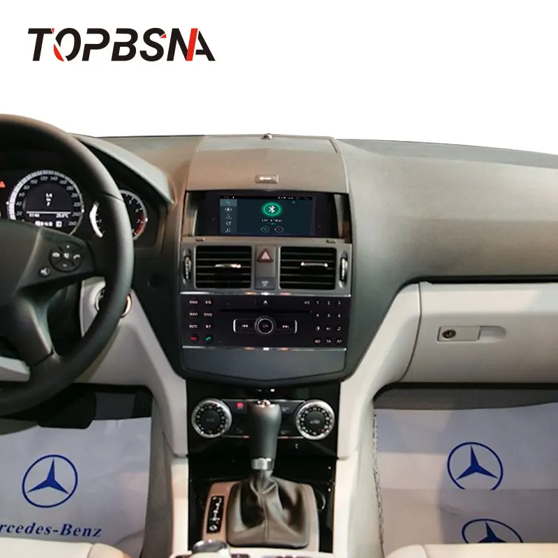 TOPBSNA Android 10 Car DVD Player For Mercedes Benz C200 C180 W204 2007-2010 WIFI multimedia GPS Navigation 1 Din Radio Auto | Автомобили