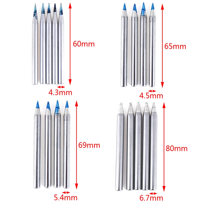 

5 Pcs 30W/40W/60W 2019 New Arrival Replacement Soldering Iron Tip Lead-Free Solder Tip