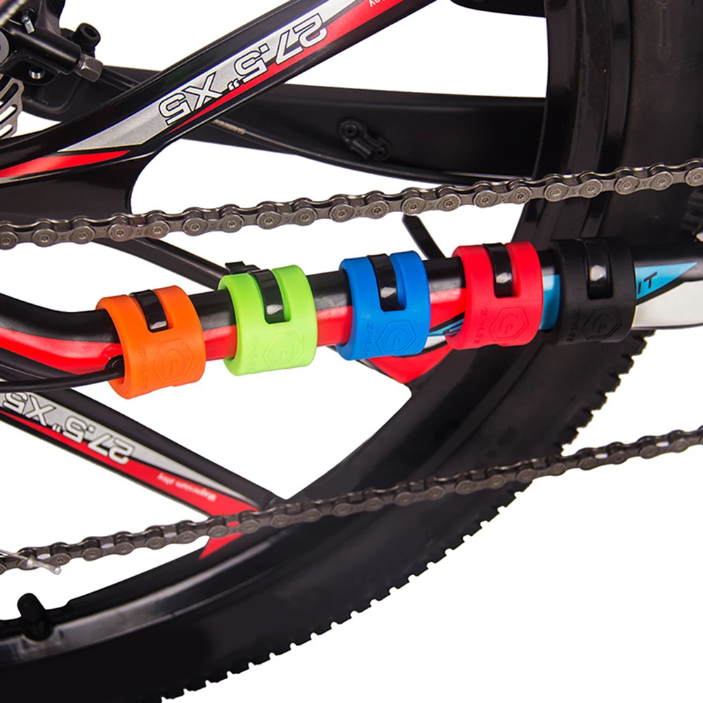 

MTB Road Bike Chain Protector Stickers Bicycle Front Fork Rubber Protective Ring Frame Cover Guard Bicycle Riding Parts