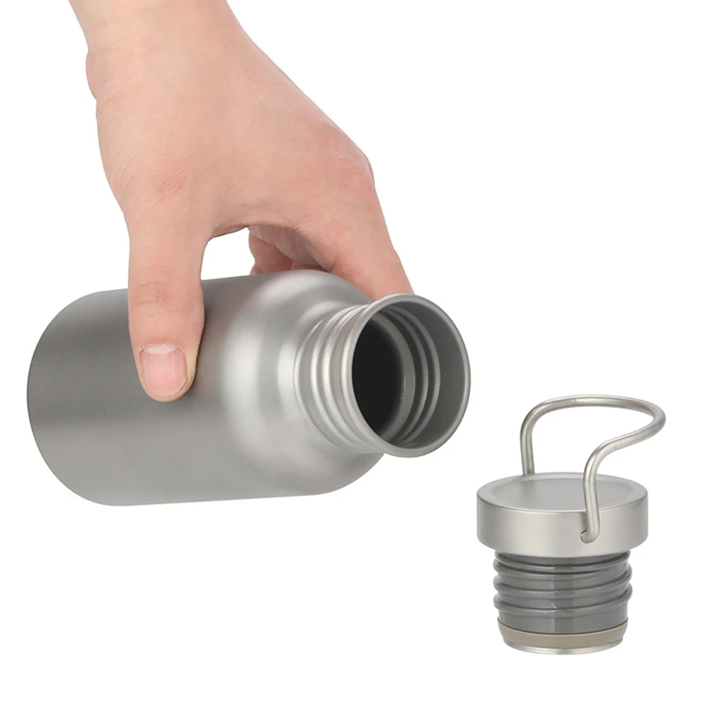 

Lixada 430ml Leakproof Titanium Bottle Ultralight Outdoor Tableware Camping Cycling Hiking Sports Water Bottle Camping Equipment