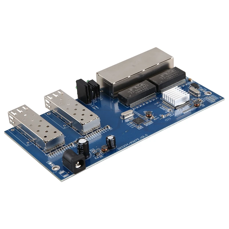 10/100/1000M 4 RJ45 UTP 2 SFP волокно Порты и разъёмы волоконно оптический медиа конвертер