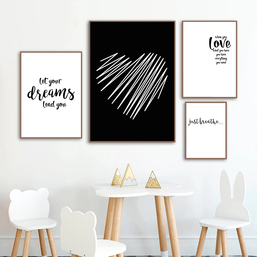 Мотивационная Цитата плакат любовь игровая комната холст Художественная печать