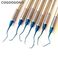 7pcsset good quality dental tooth cleaning scaler gracey curette periodontal dental scaler instrument tool hand use
