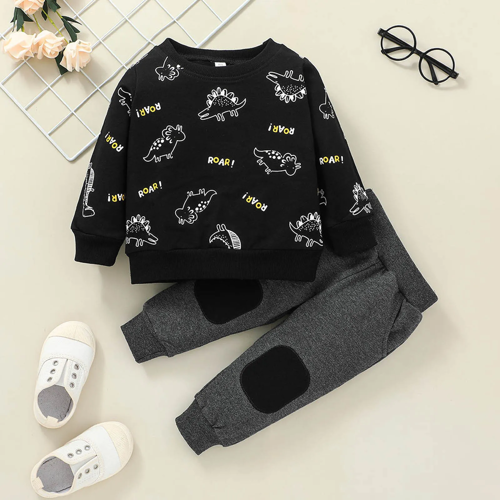 

Одежда для маленьких мальчиков, детский мультяшный пуловер, хлопковый свитер с принтом животных, динозавров для мальчиков, костюм, одежда д...