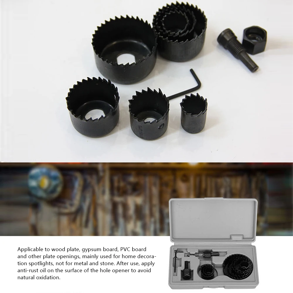 

16Pcs Hole Saw Cutting Set Kit Drilling Tool 19-127mm Wood Metal Alloys Cutter For Hardwood And Cork For Plastic