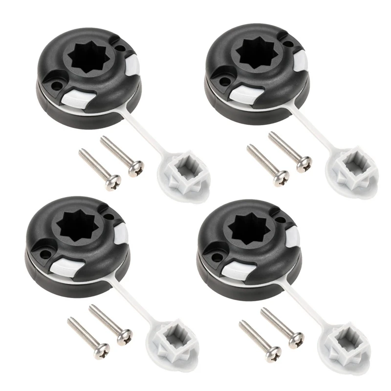 

4PC Canoe Kayak Mount Base Inflatable Boat Sea Fishing Rod Holder Mount Base Tackle Fishing Kit Kayak Accessory