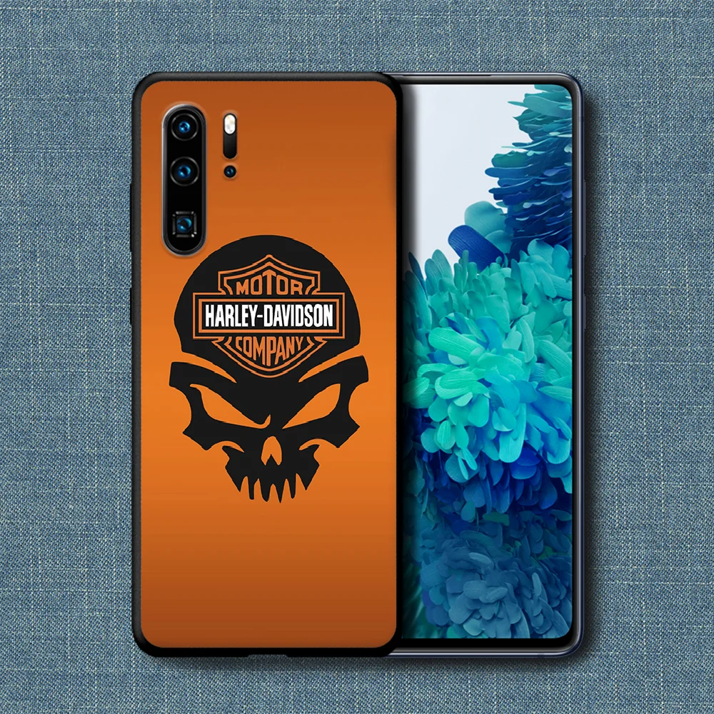 

Cool Harley Motorcycle Davidson Phone Case For Huawei P Mate Smart 10 20 30 40 Lite Z 2019 Pro black Bumper Fashion Shell 3D