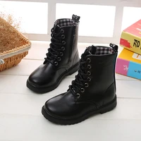 children tide boots for boys and girls unisex kids leather boots non slip fashion waterproof classic shoes warm 27 42 zipper