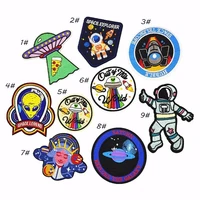 space ufo patches on clothes cartoon iron on embroidered patches for clothing thermoadhesive patches badges for clothes