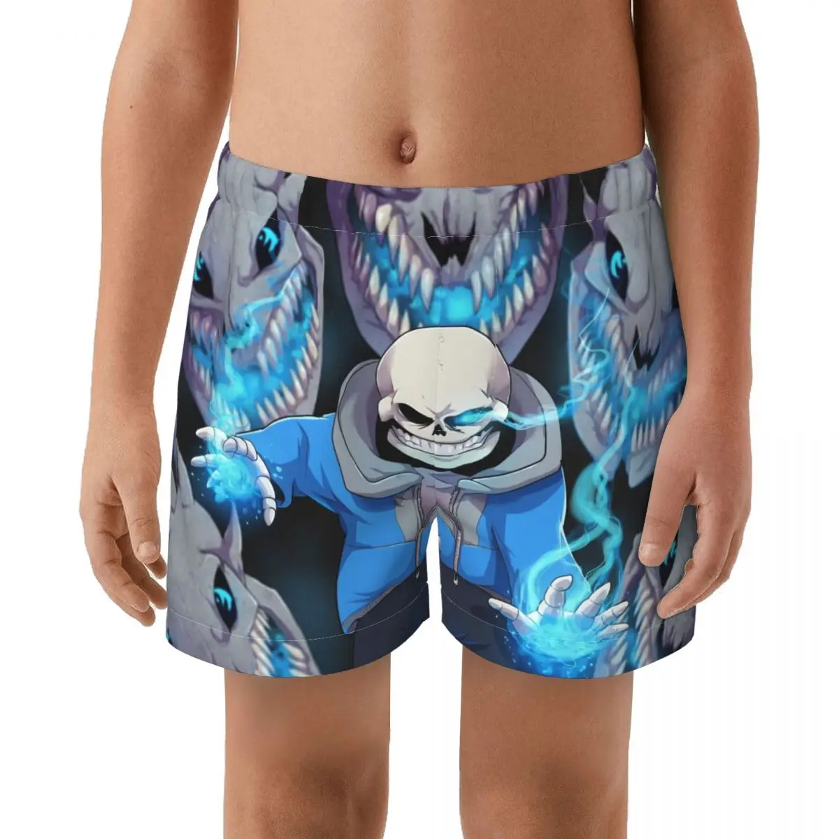 

Undertale Shorts boy Quick Dry Swimwear Swimsuits Swim Boxer Trunks Surf Board Shorts With belt Summer Beach Shorts