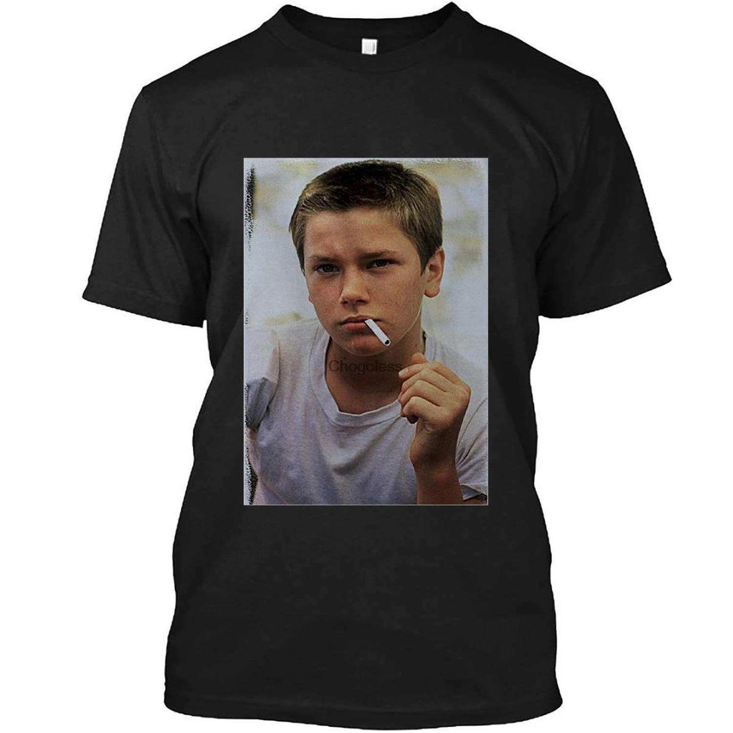 Черная футболка Cl Young River Phoenix S m o k e с капюшоном|Мужские футболки| |