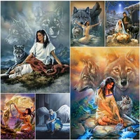 diy 5d diamond painting beauty wolf full drill embroidery animal art pictures rhinestone mosaic cross stitch kit home decor gift