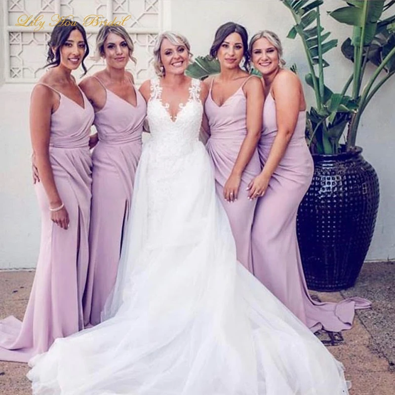 

Длинное шифоновое платье-Русалка на тонких бретелях, без рукавов, с разрезом