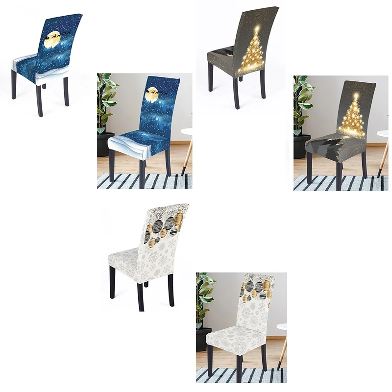 Stretch Printing Dining Chair Cover Modern Removable Anti-Dirty Kitchen Seat Banquet | Дом и сад