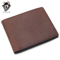 crazy horse leather man wallet with card page embossed pattern design imported mens genuine coin purse