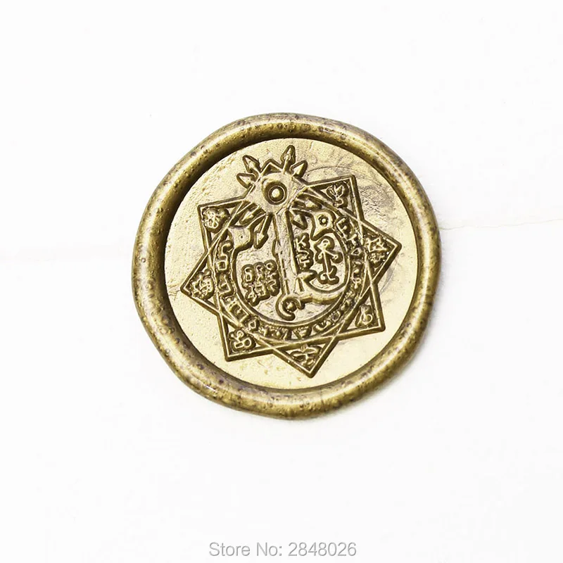 Невидимые символы солнца восковая печать временные печати свадебный подарок