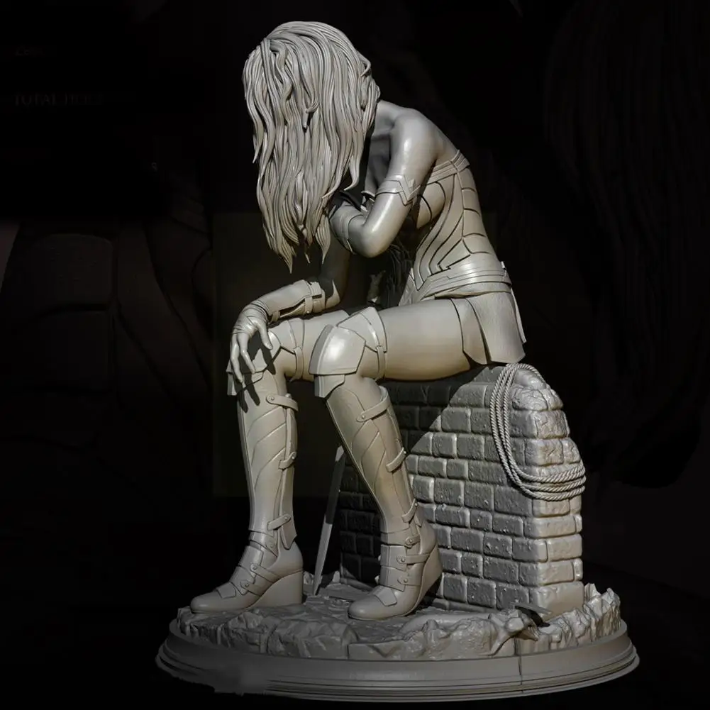 

H75mm 1/24, модель богини печаль из смолы, солдат, белая модель, ручная работа, статическая роспись 2708 K6E9