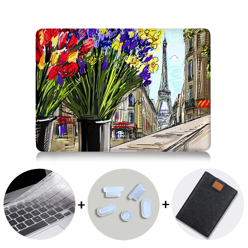 MB01 Чехол MTT с Эйфелевой башней для Macbook Air Pro retina 11 12 13 15, ручная роспись, чехол для Mac book, 13,3 дюймов, сенсорная панель, чехол для ноутбука - Цвет: MB01