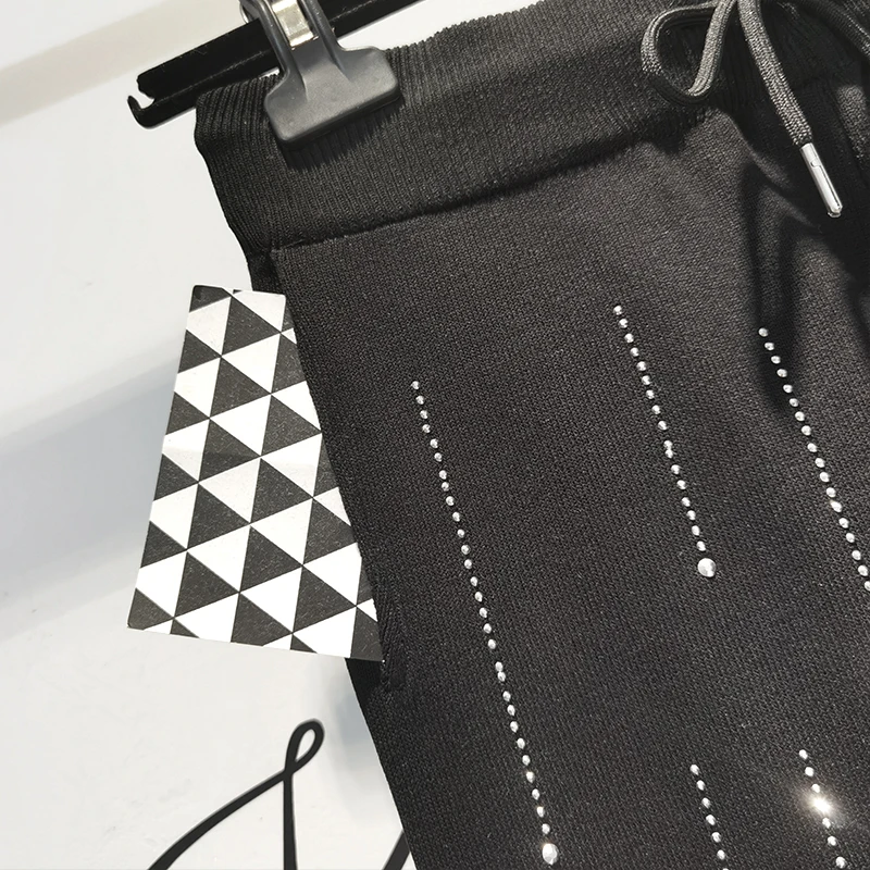 

QING MO Black Women Drawstring Harem Pants Women Drawstring Pants Female High Elastic Waist Trousers 2020 ZQY6260