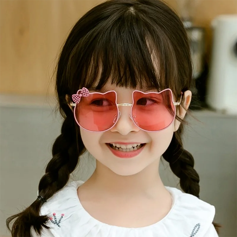 

HKNA 2022 New Cute Children's Glasses Lovely Bow Sunglasses for Boys/Girls Luxury Brand Eyeglasses Kids Lentes De Sol Mujer