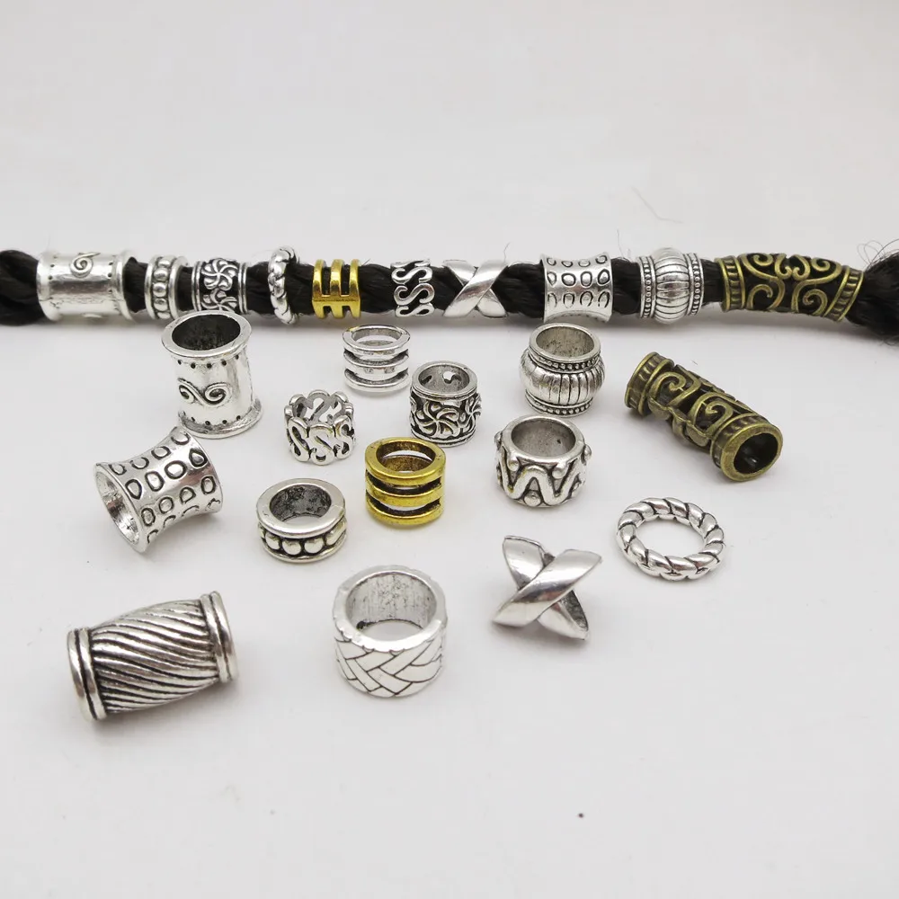 Металлическая большая коса для волос viking 5 шт. мужчин и женщин|dreadlock beads|dreadlock bead