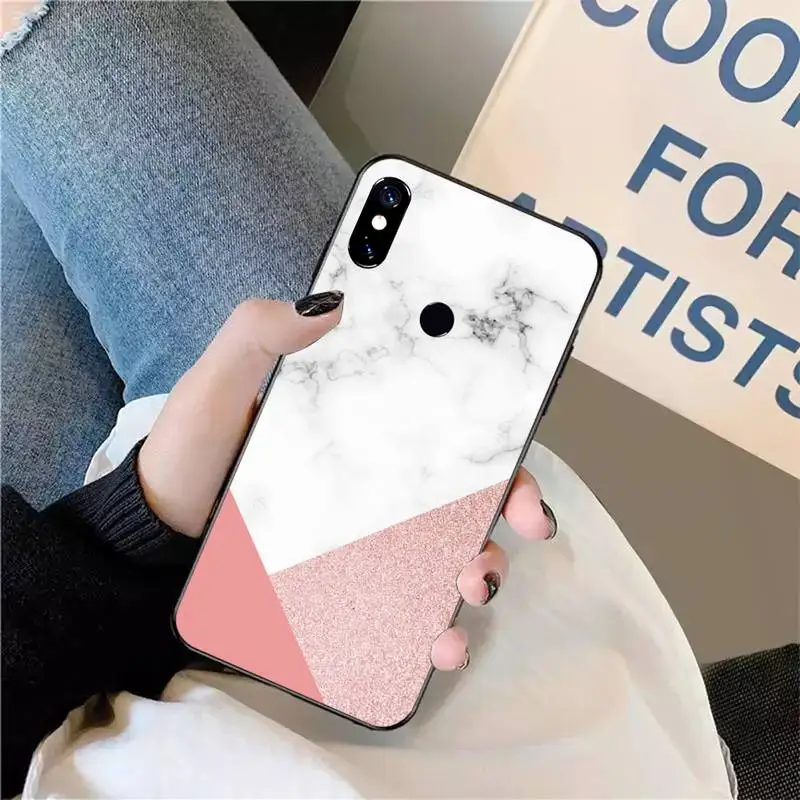 

Phone Case For Xiaomi Redmi Note 4 4x 5 6 7 8 pro S2 PLUS 6A PRO Glitter Marble Love heart