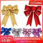 12 шт., декоративные Позолоченные бабочки для новогодней ёлки