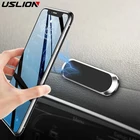 Магнитный автомобильный держатель для телефона USLION, мини-подставка в форме полосы для iPhone 12, 11, Xiaomi, универсальное настенное магнитное крепление для GPS, приборной панели автомобиля