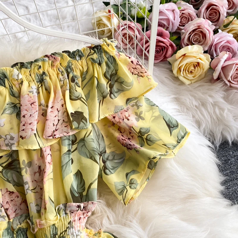 

2021 New Summer Holiday Fashion Plus Large Size Women Casual Dress Beach Wear Sexy Boho Floral Print Maxi Long Bohemian Dress