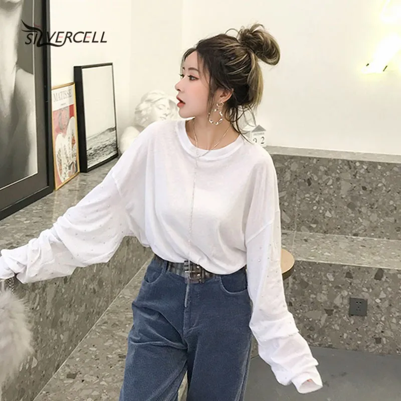 

2019 NEW Women Tops Sweateshirt Simple Warm Long Sleeve Cute Pullovers Solid Color Casual Loose All-match Sweatshirt