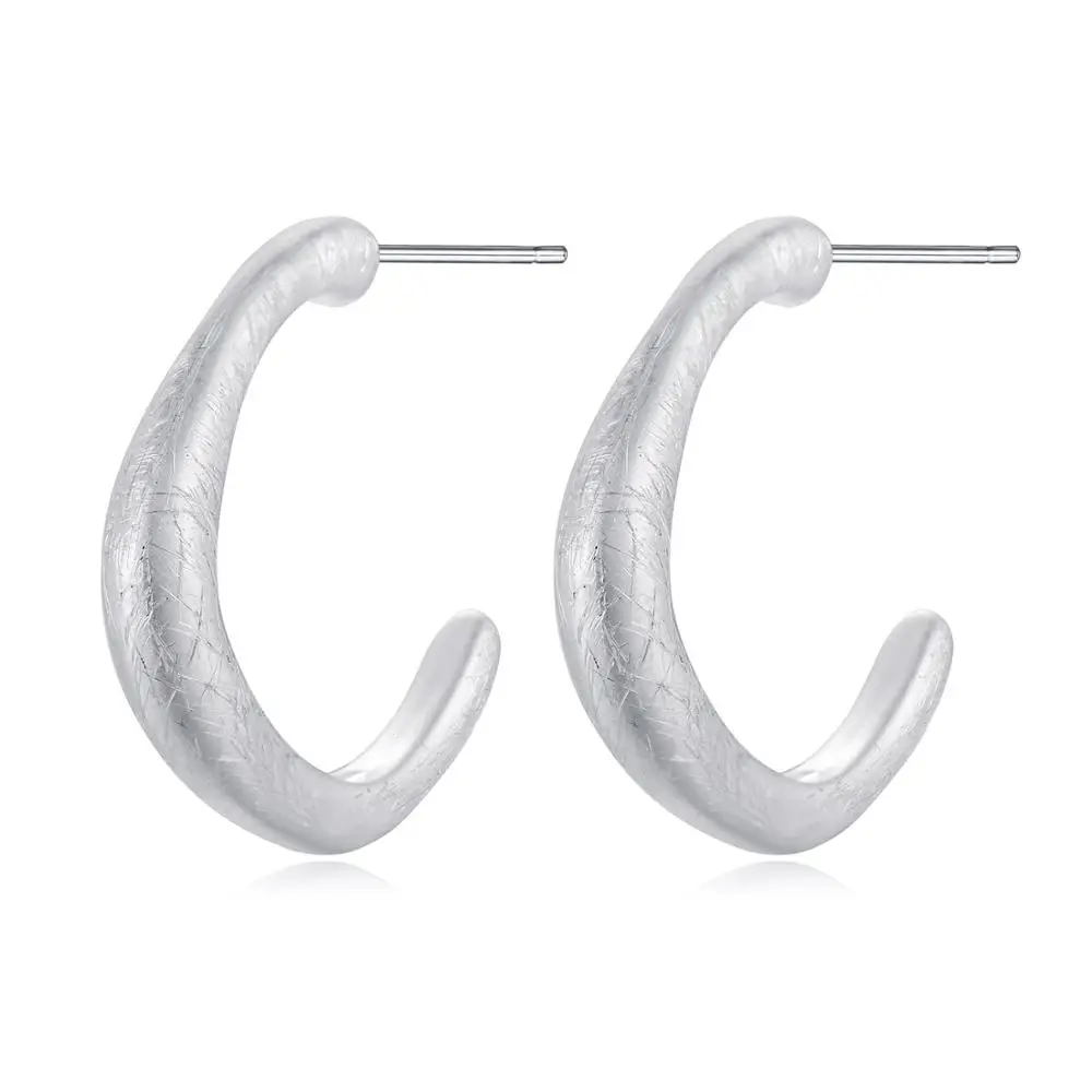 Style8-Silver 5 стилей, массивные серьги для женщин, золотой, серебряный цвет, серьги-кольца с кристаллами, круглые Винтажные серьги, ювелирные изделия Aros Aretes - Окраска металла: Style8-Silver