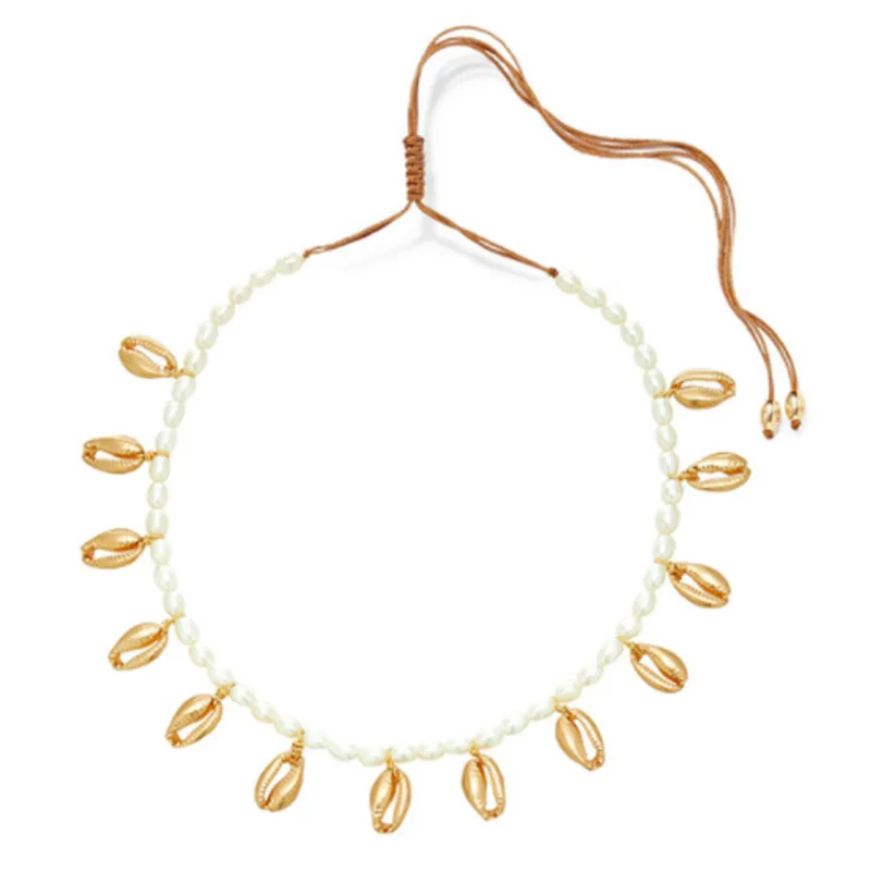 Женское колье в виде ракушки boho Puka натуральный Каури жемчужное стиле барокко