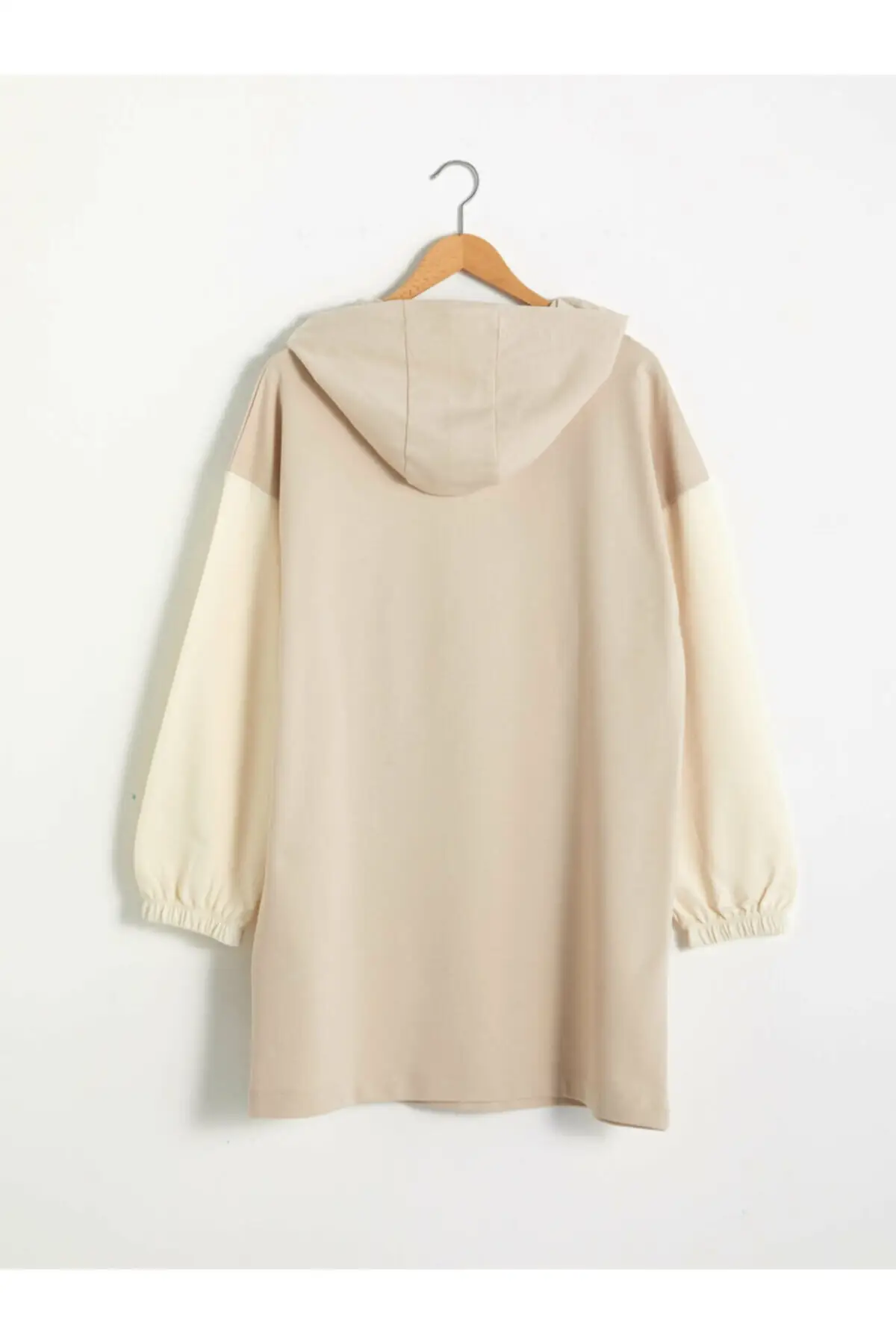 

Women's Brown Tunic Printed Long Cotton Hooded