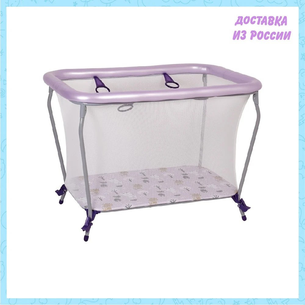 Манеж Фея Классика Милые оленята сиреневый 0002127-10 | Мать и ребенок